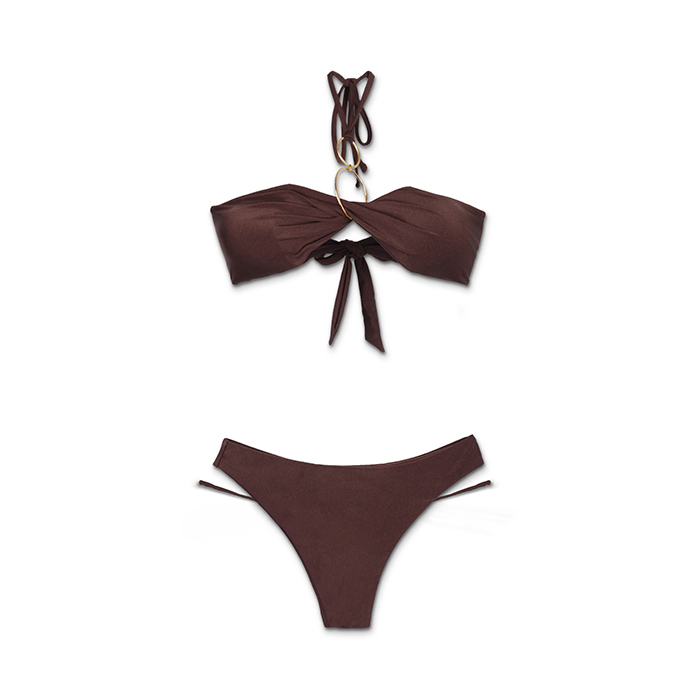 Bikini da donna moro a fascia