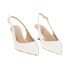 D&eacute;collet&eacute; slingback bianche tacco 6 cm