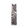 Vestito donna nero beige in tessuto