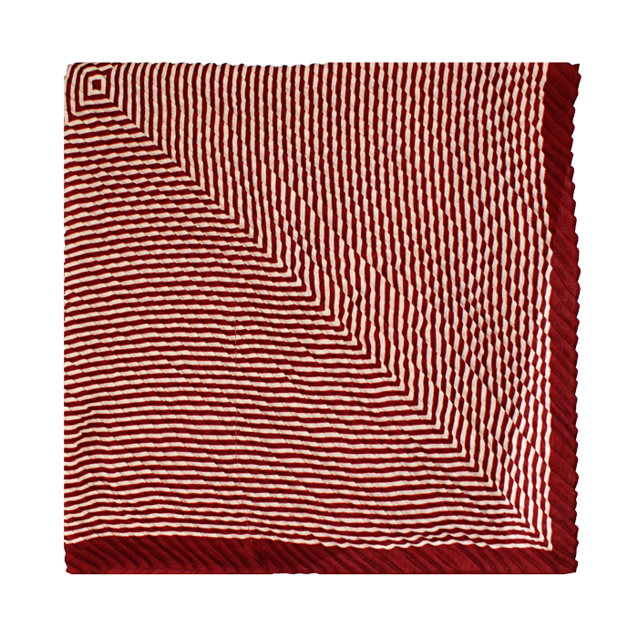 Pashmina bianca e rossa in tessuto elegante