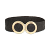 Ceinture femme noire en raphia