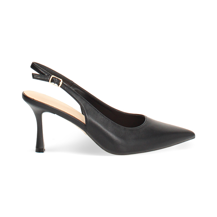 D&eacute;collet&eacute; nere slingback tacco 8 cm