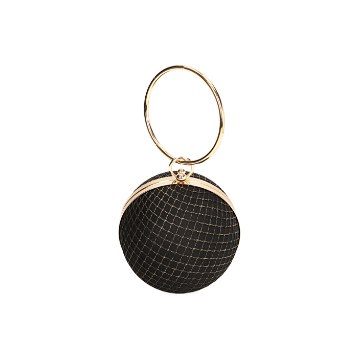 Minibolso esfera negro/dorado