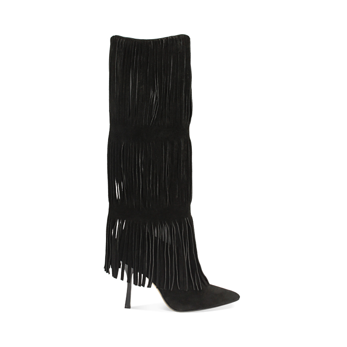 WOMEN SHOES BOOTS SUEDE NERO