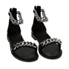 Sandali neri maxi-chain