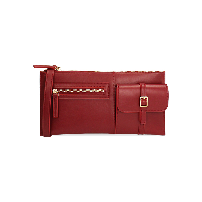 Pochette cherry con tracolla removibile