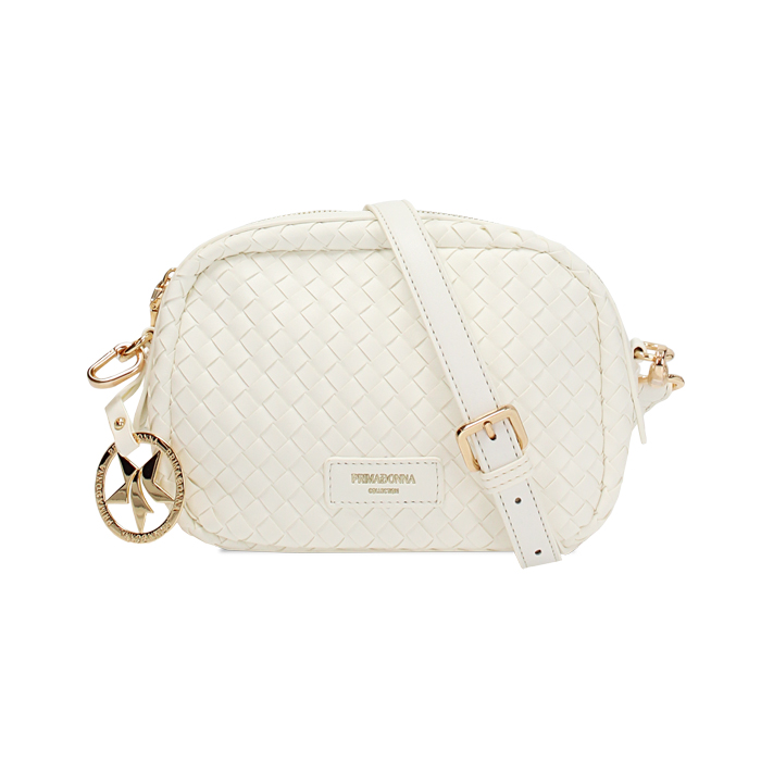 Mini sac à main femme blanc tressé