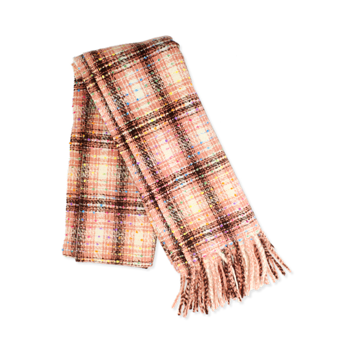 Écharpe rose en tissu élégant