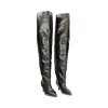 Stivali sopra il ginocchio neri con tacco kitten