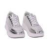Sneakers in laminato argento