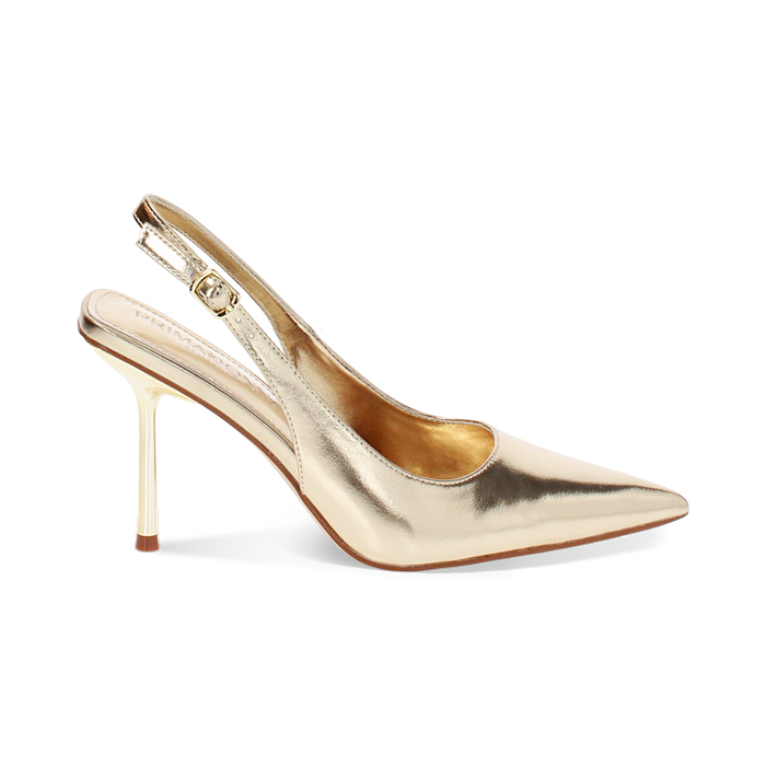 Décolleté slingback de mujer dorados