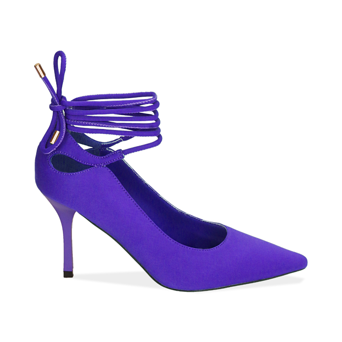 Décolleté viola in lycra, tacco 8,5 cm 