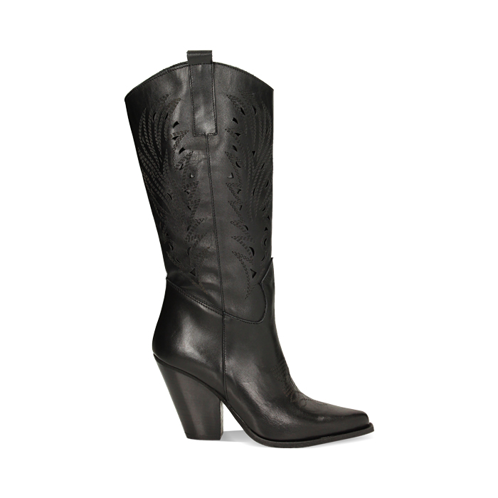 WOMEN SHOES BOOTS LEATHER NERO