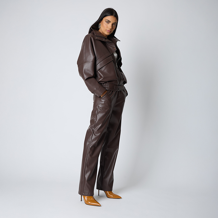 Pantalone testa di moro con elastico in vita