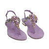 Sandalias flat joya lila en microfibra