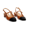 Zapato destalonado cognac tac&oacute;n 4 cm