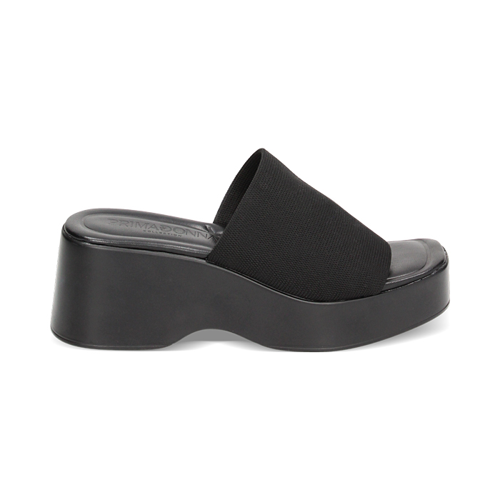 Cuñas negras de tela