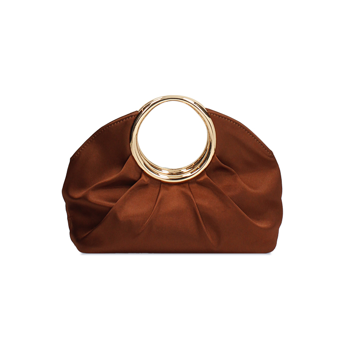 Pochette marron avec bandouli&egrave;re amovible