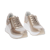 Sneakers oro con tacco 6,5 cm
