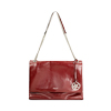 Borsa a spalla bordeaux con catena