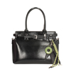 Borsa a mano nera lucida con charms