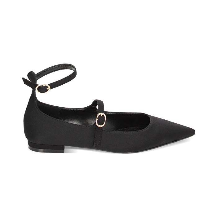 Ballerines noires en lycra