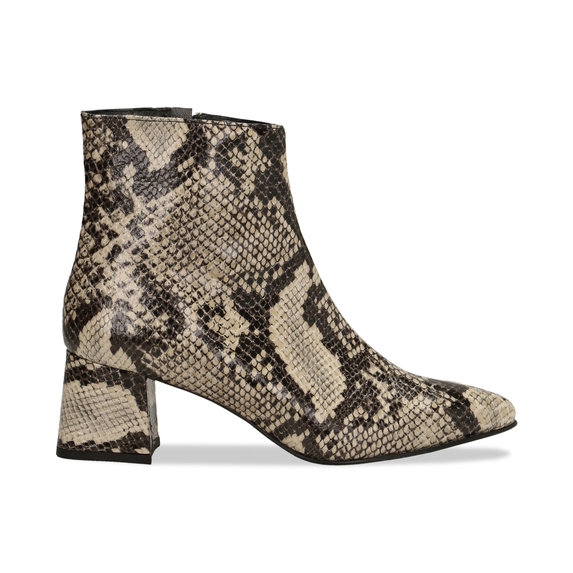 Ankle Boot Stivaletto Con Tacco Pitonato Stivali Pitonati Primadonna