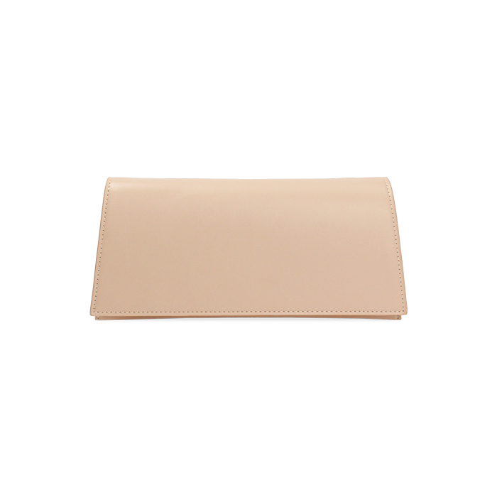 Bolso de mano beige con bandolera removible