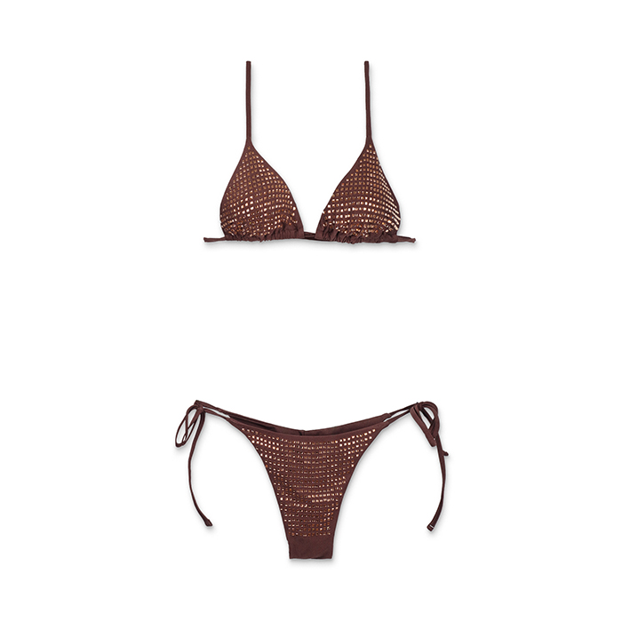 Bikini da donna moro a triangolo