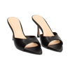 Mules open toe nere tacco 8,5 cm
