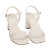 Sandali minimal bianchi, tacco 7,5 cm