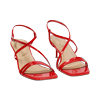 Sandale à talons femme rouge en vernis