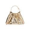 Mini bag donna oro in laminato