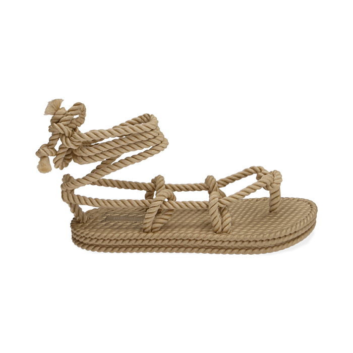 Sandali mare beige in tessuto | Primadonna Collection
