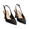 D&eacute;collet&eacute; slingback nere tacco 7,5 cm