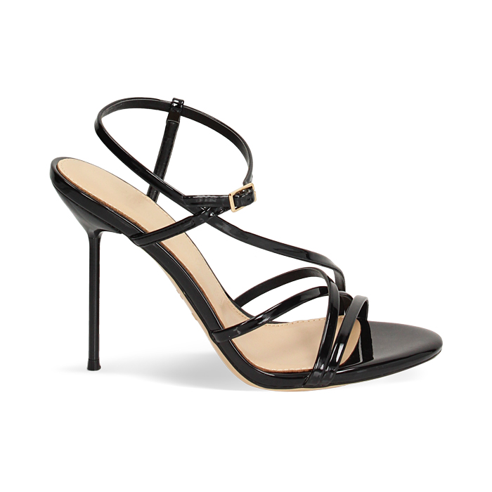 Sandali neri con tacco 9,9 cm