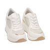 Sneakers city bianche, zeppa 6 cm