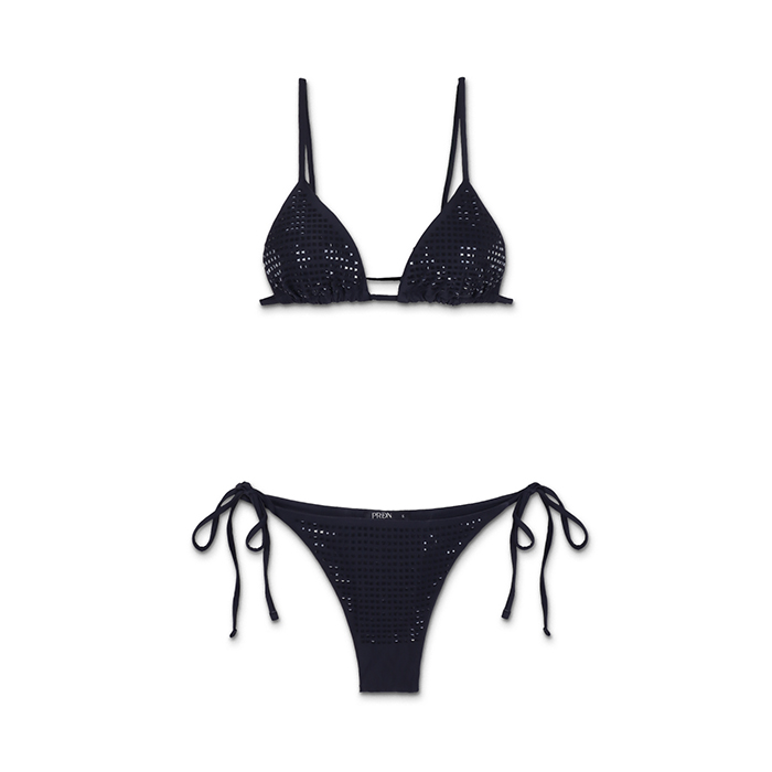 Bikini da donna nero a triangolo