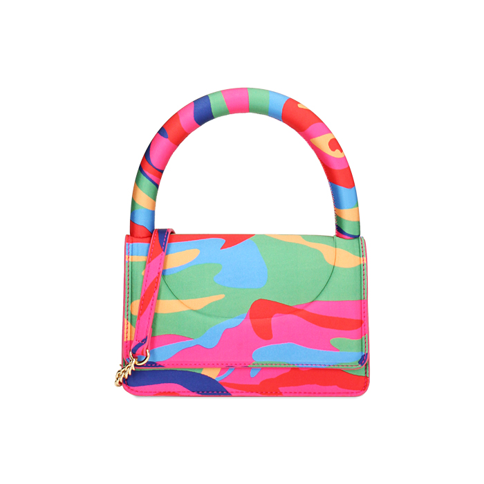 Minibag multicolor in raso