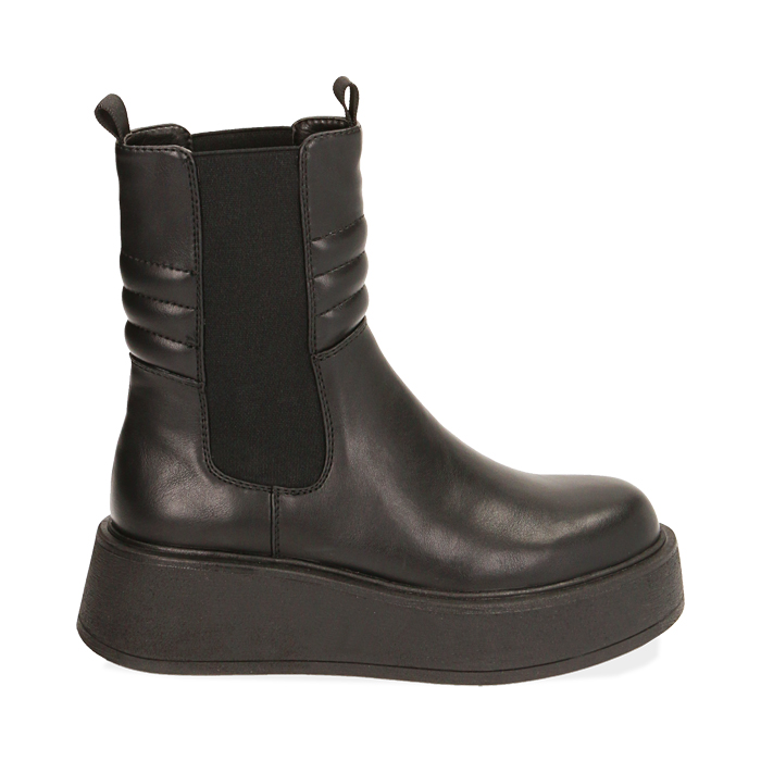 Chelsea boots noires, platform 5 cm 
