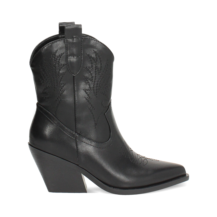 WOMEN SHOES DEMI-BOOT SYNTHETIC NERO