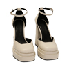 Décolleté platform panna, tacco 12 cm