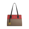 Borsa a spalla grigia bicolor
