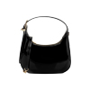 Mini bag donna nera in vernice