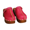 Clogs fucsia in cavallino, tacco 6 cm 