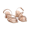 Sandalias rosa-oro con tac&oacute;n de 5,5 cm