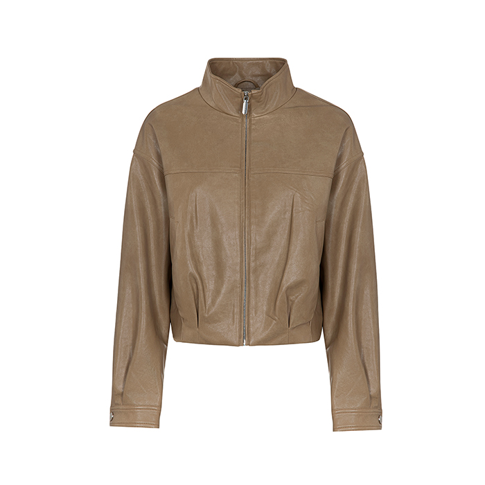 Giubbino camel con dettagli fashion