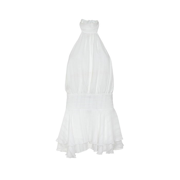 Vestido blanco de estilo luminoso