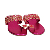 Sandali flat gioiello fucsia laminato