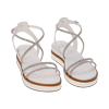 Sandali bianchi, zeppa 4,5 cm